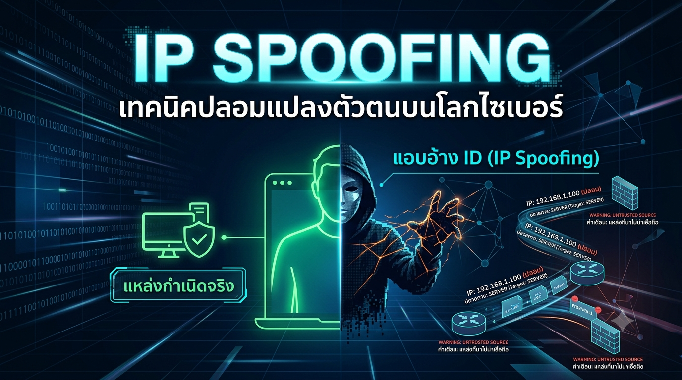 รู้จัก IP Spoofing: ภัยคุกคามที่ปลอมตัวเป็น "ผู้ที่คุณไว้ใจ"
