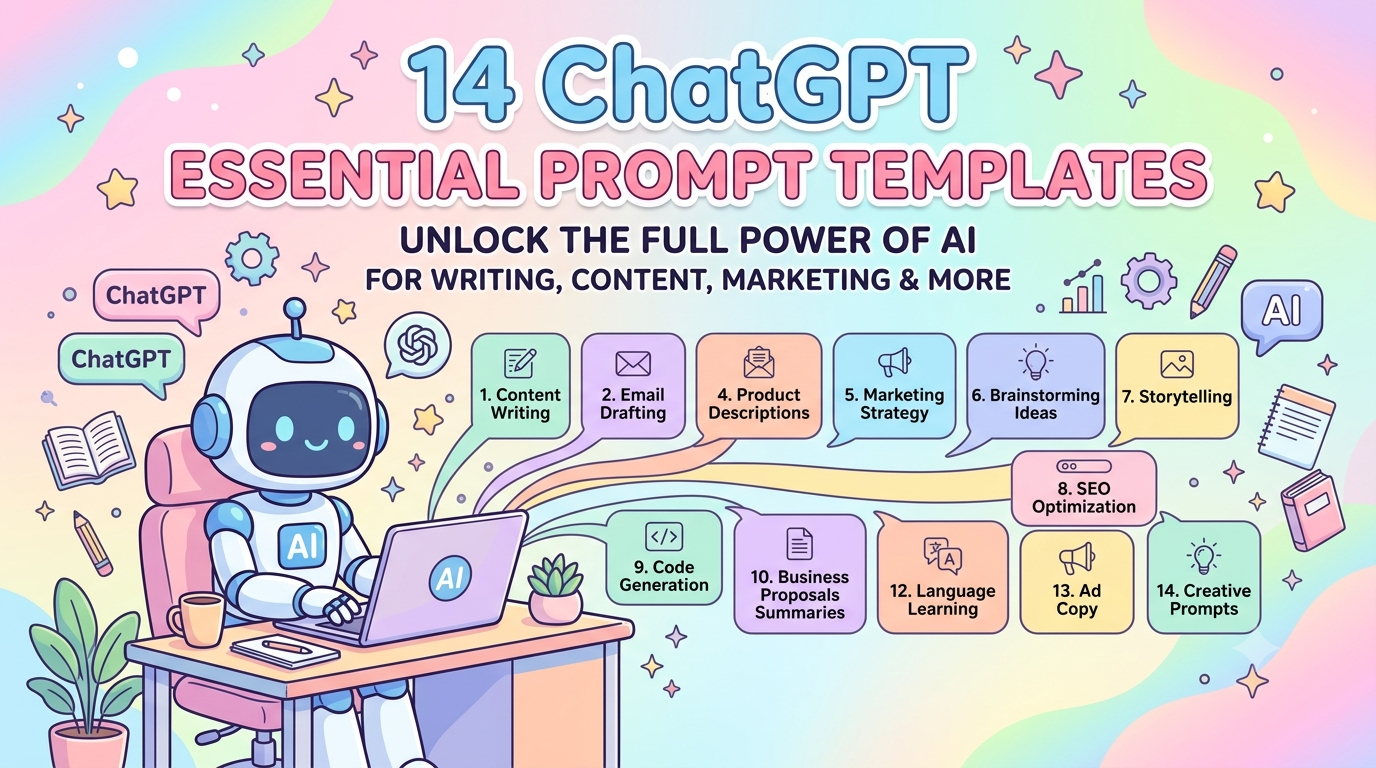 14 เทมเพลตพรอมต์ ChatGPT ที่ต้องมีติดตัว ใช้ได้ทันทีไม่ต้องคิดเยอะ